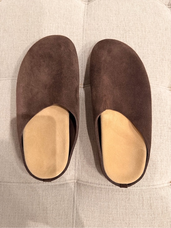 Shoes - Women’s Brown Slip-On Suede Comfort Mule Shoes size 39